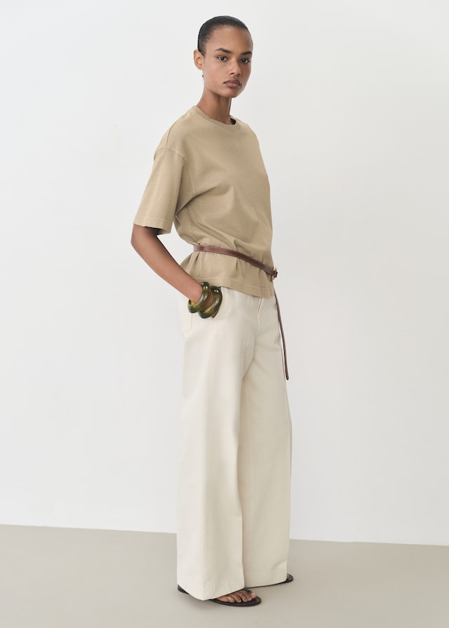 Mango Oversize Baumwoll-T-Shirt Saisonschlussverkauf