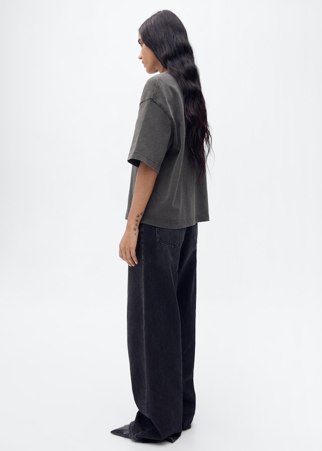 Mango Oversize Baumwoll-T-Shirt Black Friday