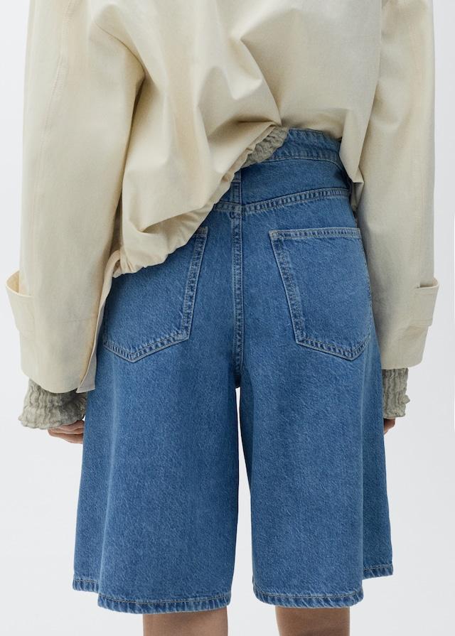 Mango Wideleg-Bermudashorts mit Bundfalten Heißer Verkauf