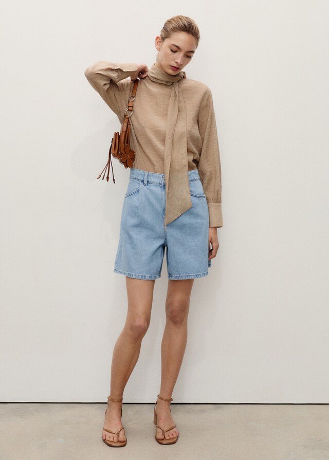 Mango Gerade Shorts mit Abnäher-Details Top Angebot