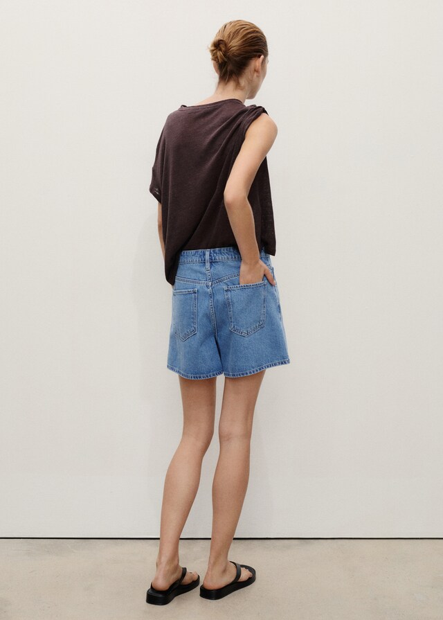 Mango Jeans-Shorts mit hoher Taille Neueste Mode