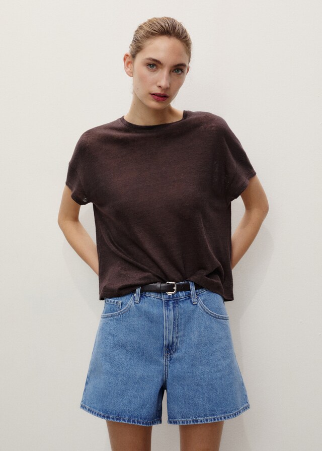 Mango Jeans-Shorts mit hoher Taille Neueste Mode
