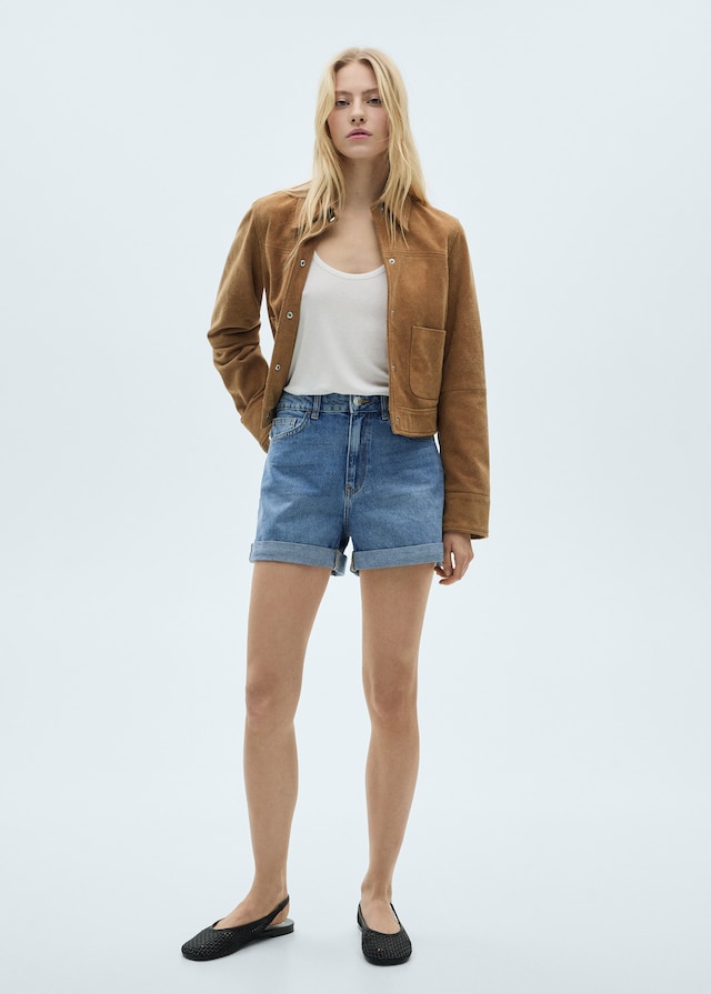 Mango Mom Fit-Jeans-Shorts Online Outlet