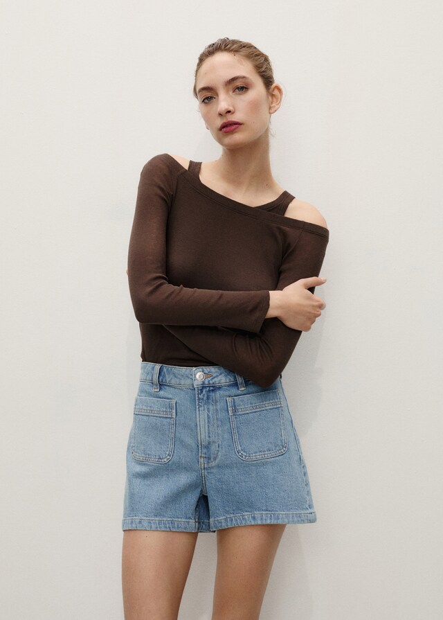 Mango Jeans-Shorts mit Taschen Blitzangebot