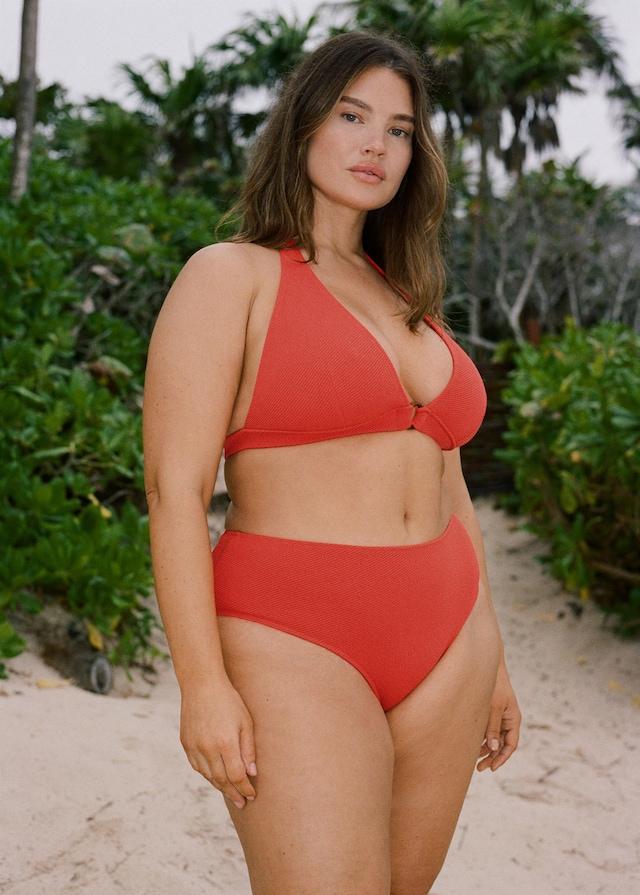 Mango Bikini-Top mit Textur und dekorativem Ring Bestseller