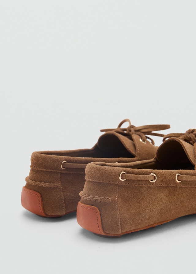 Mango Geschnürte Bootsschuhe aus Wildleder Super Rabatt