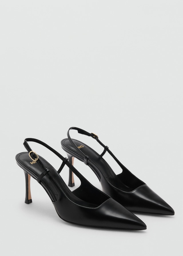 Mango Schuh Absatz Leder Spitze 50% Rabatt mit kostenlosem Versand