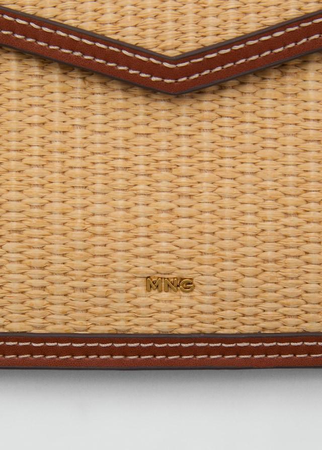 Mango Pochette mit Raffiabast-Effekt Blitzverkäufe
