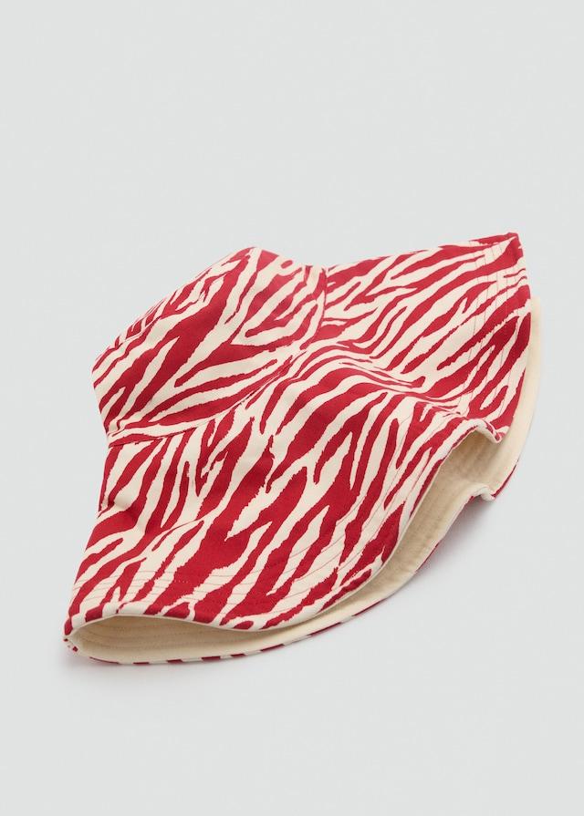 Mango Wendbarer Bucket Hat mit Zebramotiv Saisonschlussverkauf