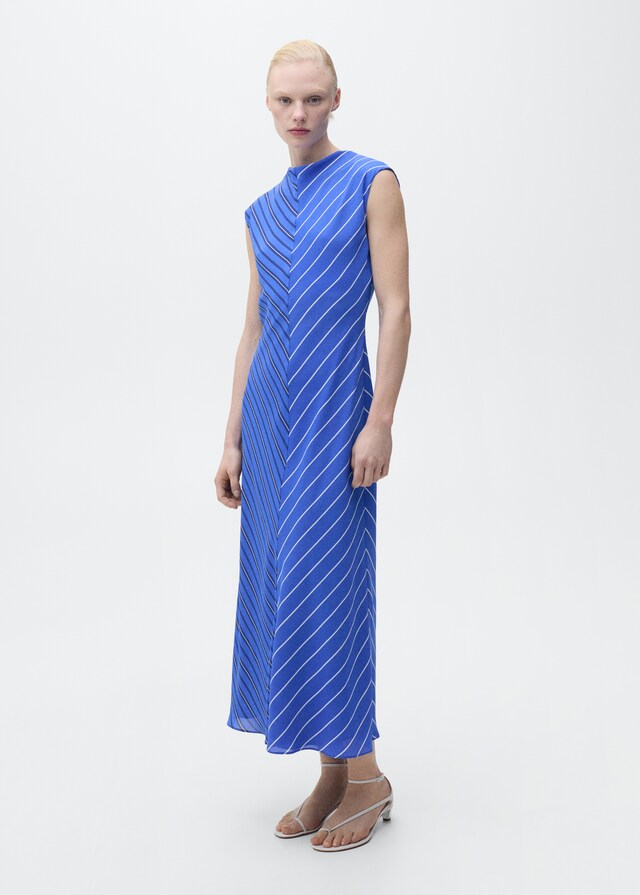 Mango Evasé-Kleid mit kombinierten Streifen JETZT KAUFEN