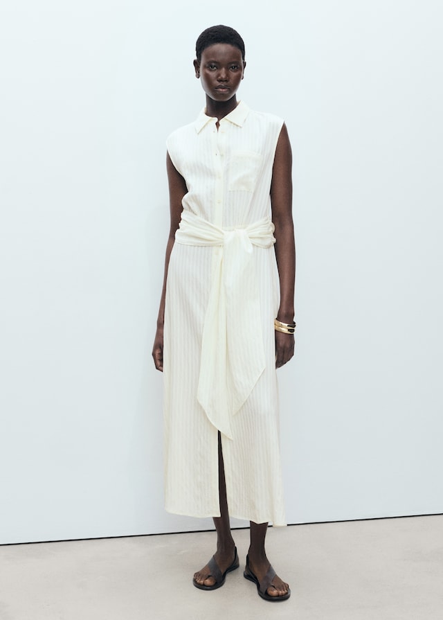 Mango Hemdkleid mit Taillenband Letzte 2 Tage