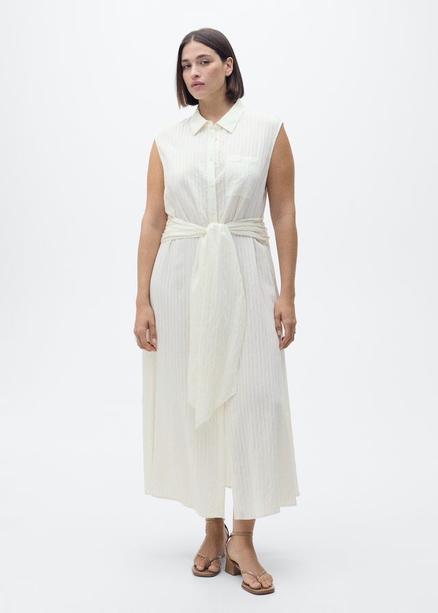 Mango Hemdkleid mit Taillenband Letzte 2 Tage