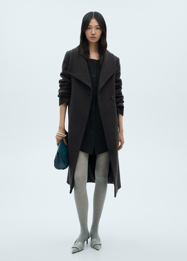 Mango Wollmantel mit Gürtel Bis zu 50% Rabatt