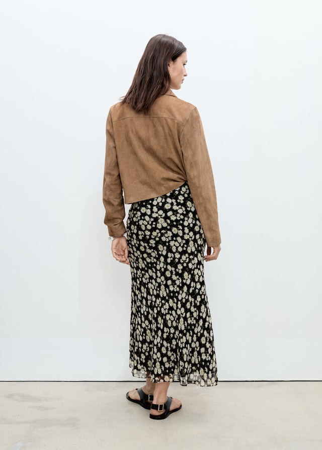 Mango Langer ausgestellter Rock mit Blumen Hotsell