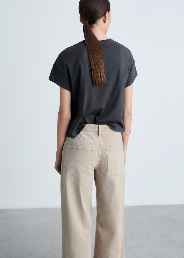 Mango Gemustertes Baumwoll-T-Shirt Black Friday
