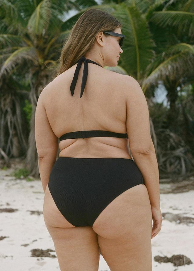 Mango Bikini-Slip mit hoher Taille aus Ripp Exklusive Angebote