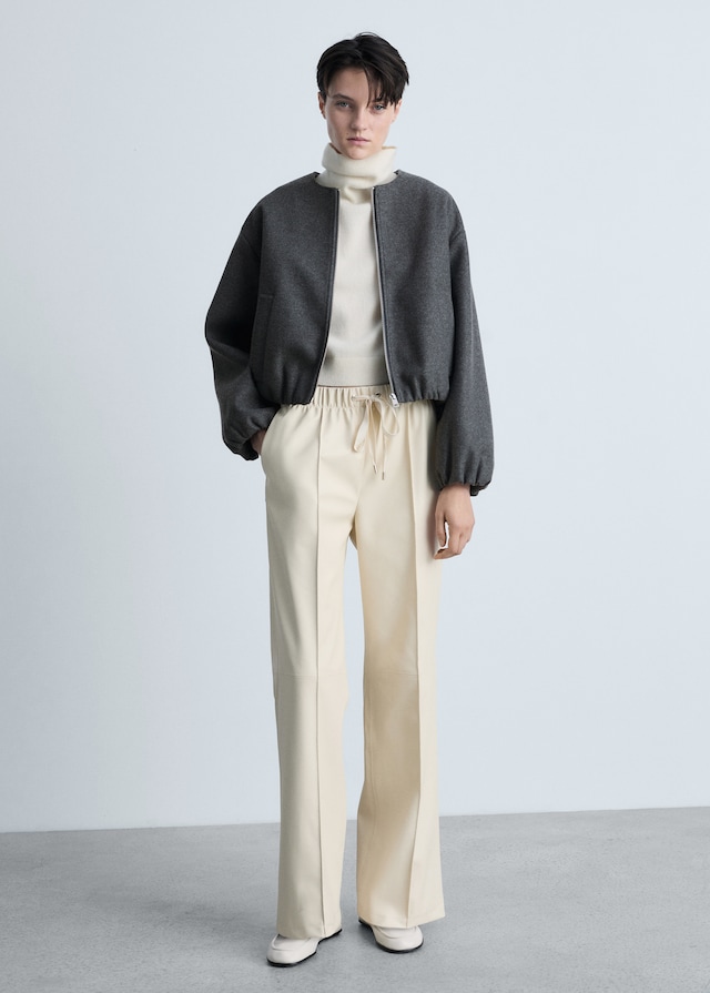 Mango Bomberjacke mit gerafften Details Sonderangebote