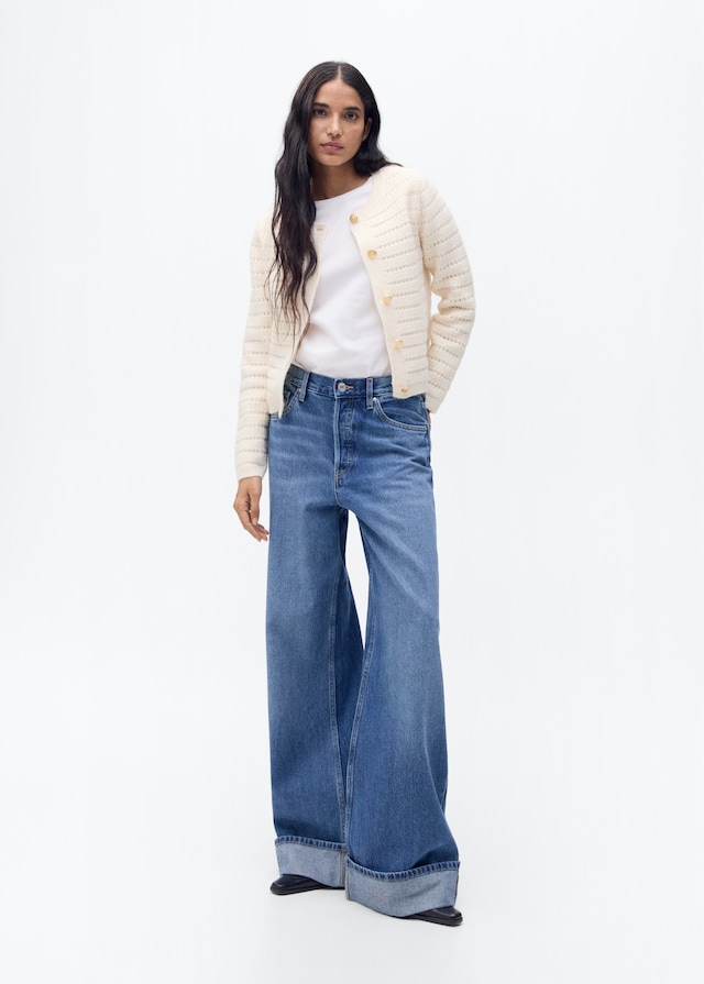Mango Strickjacke mit Ajour-Details VIP-Rabatte