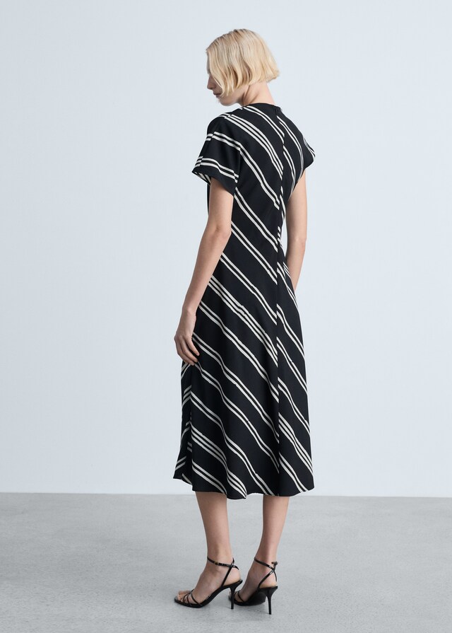Mango Midikleid mit Streifenmuster Begrenzte Freigabe