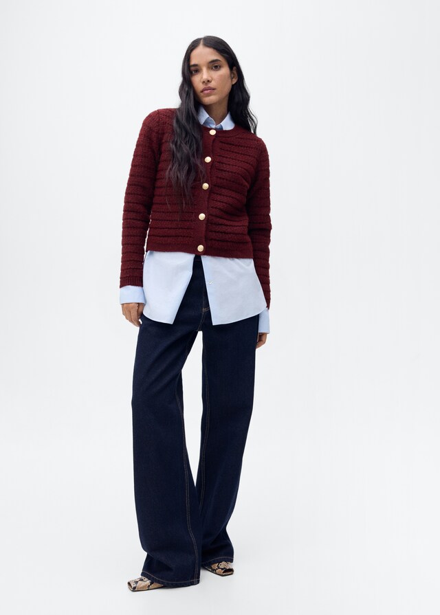Mango Strickjacke mit Ajour-Details Zeitbegrenzte Promotion