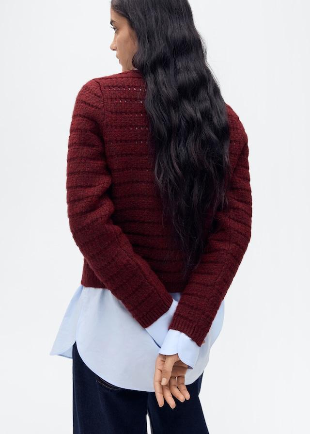 Mango Strickjacke mit Ajour-Details Zeitbegrenzte Promotion