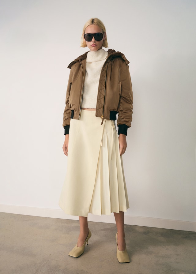 Mango Bomberjacke mit Shearling-Innenfutter Nur für heute