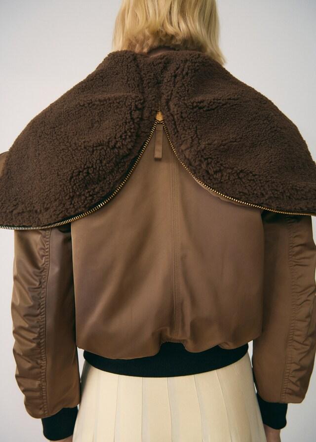 Mango Bomberjacke mit Shearling-Innenfutter Nur für heute