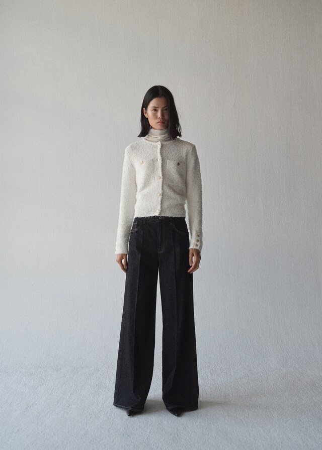 Mango Tweedjacke mit Schmuckknöpfen Online