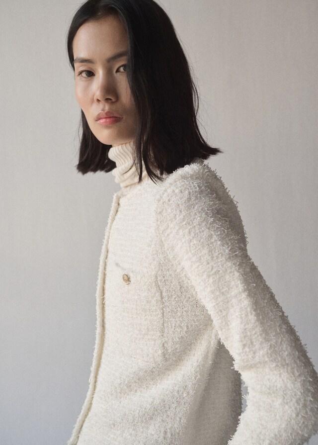 Mango Tweedjacke mit Schmuckknöpfen Online