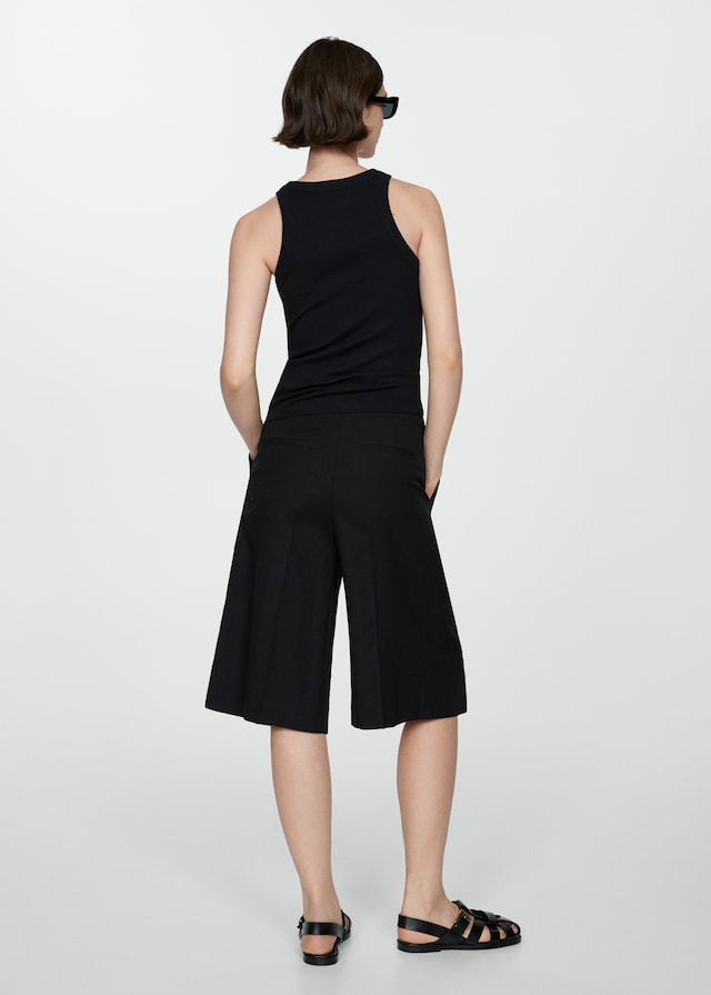 Mango Geripptes Top aus Baumwoll-Mix Fabrik Onlineshop
