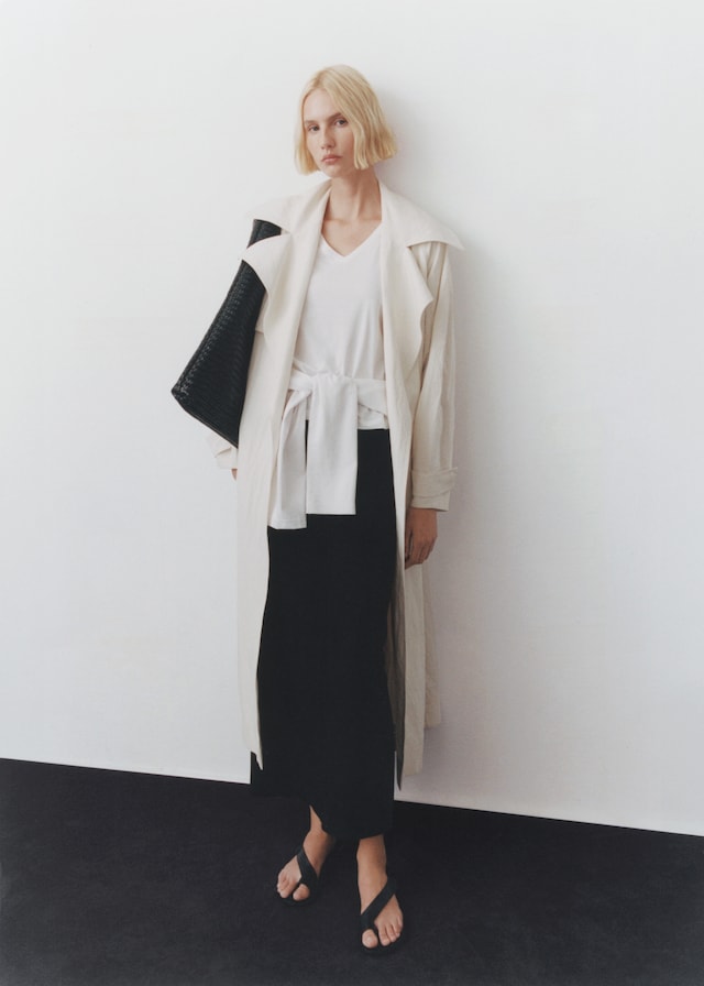 Mango Baumwoll-T-Shirt V-Ausschnitt Flash Sale
