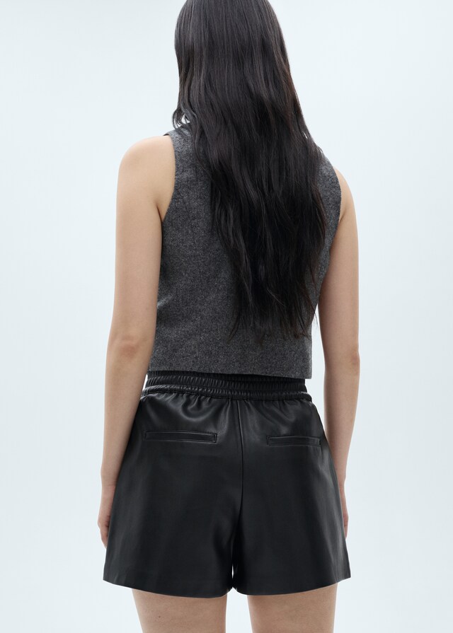 Mango Shorts mit Ledereffekt und Stretchbund Osterangebot
