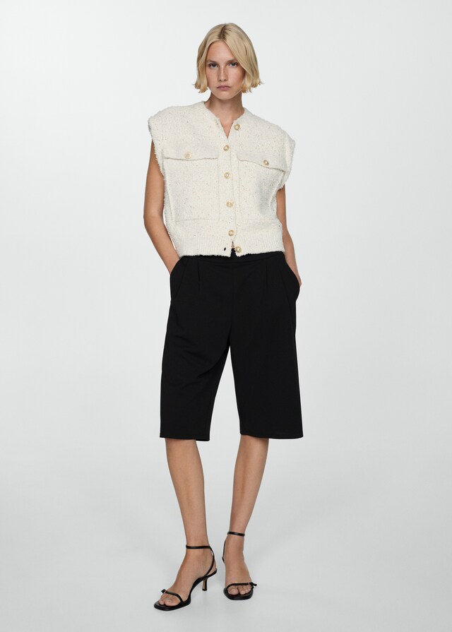 Mango Bermudashorts mit Bundfalten Muttertagsangebot