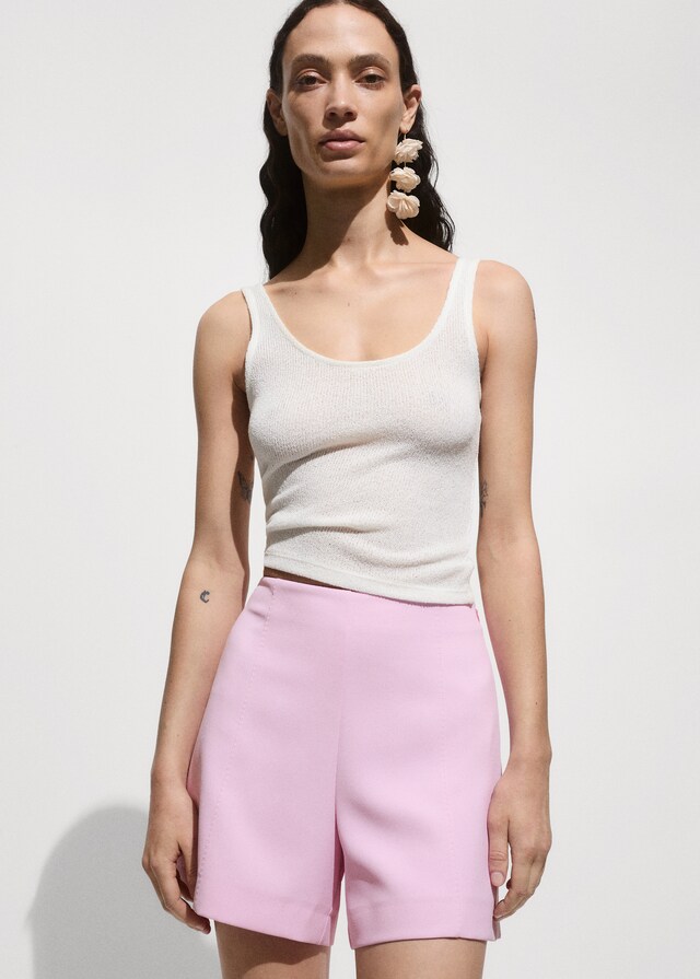 Mango Gerade Shorts mit mittlerer Bundhöhe Valentinstagsangebot