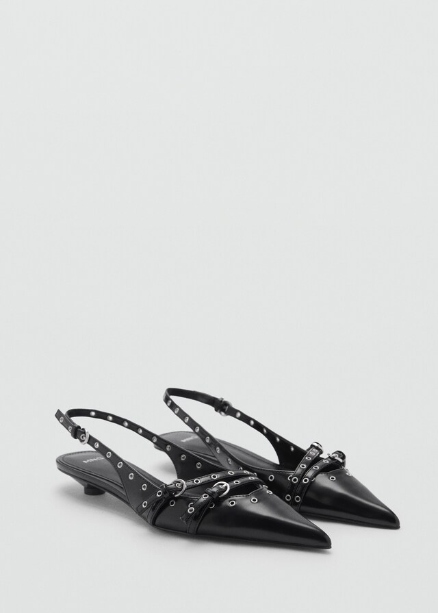 Mango Gestanzte Kitten-Heels Sonderangebote