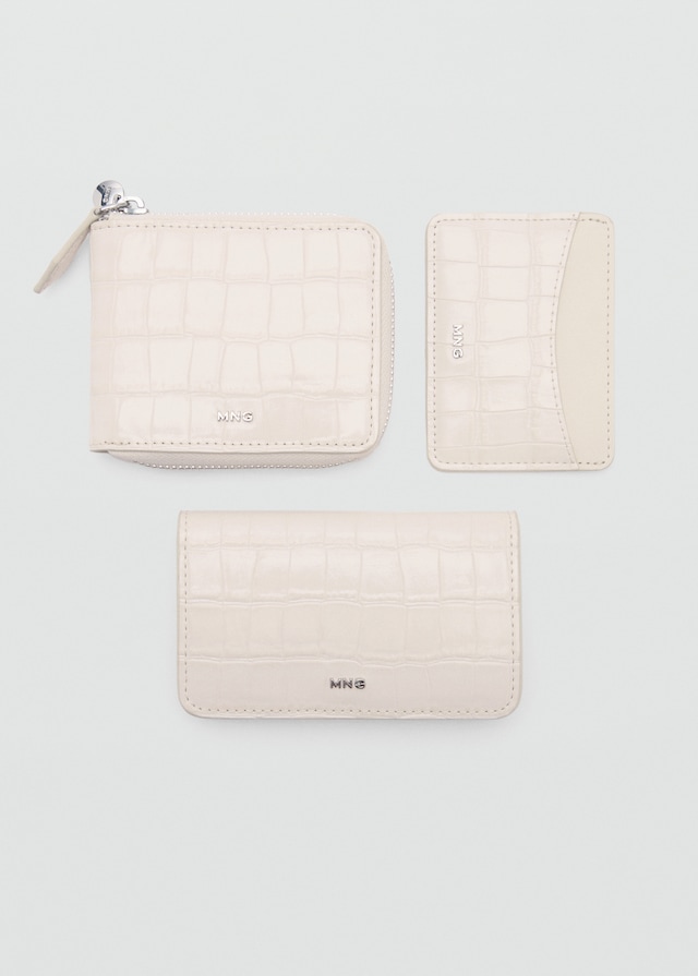 Mango Mini-Brieftasche mit Krokoleder-Effekt Wochenangebot