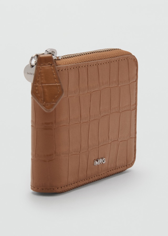 Mango Mini-Brieftasche mit Krokoleder-Effekt Begrenzte Freigabe