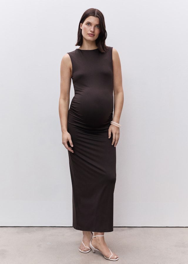 Mango Langes rückenfreies Kleid Auslauf