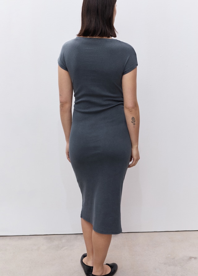 Mango Baumwollkleid mit seitlichen Raffungen Angebote