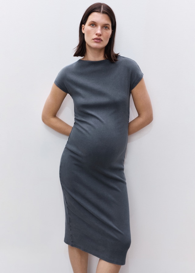 Mango Baumwollkleid mit seitlichen Raffungen Angebote