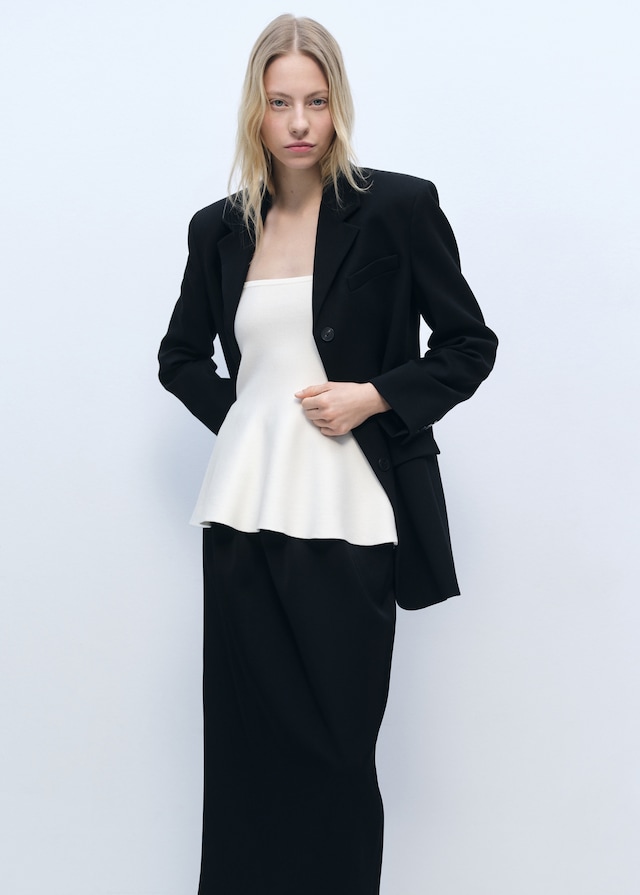 Mango Feinstrick-Peplum-Top Online Shopping