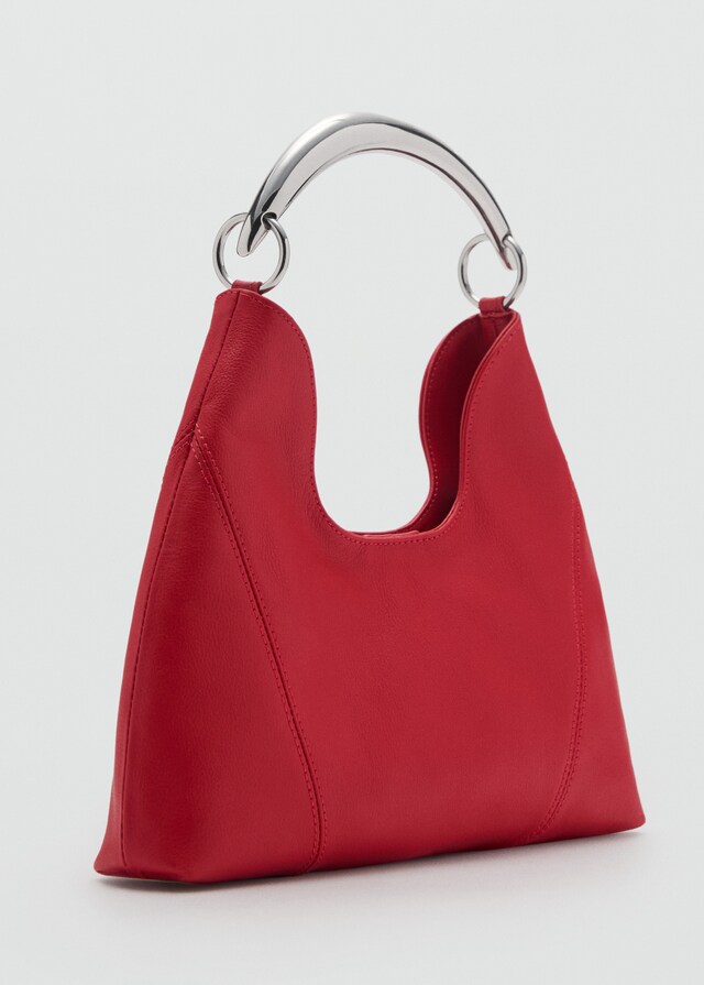 Mango Schultertasche mit Metall-Henkel Muttertagsangebot