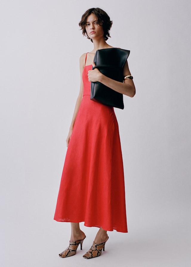 Mango Leinenkleid mit Schleife Kauf eins, bekomm eins gratis