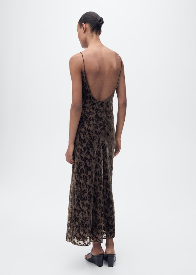 Mango Jaquard-Kleid mit Blumendessin VIP-Rabatte