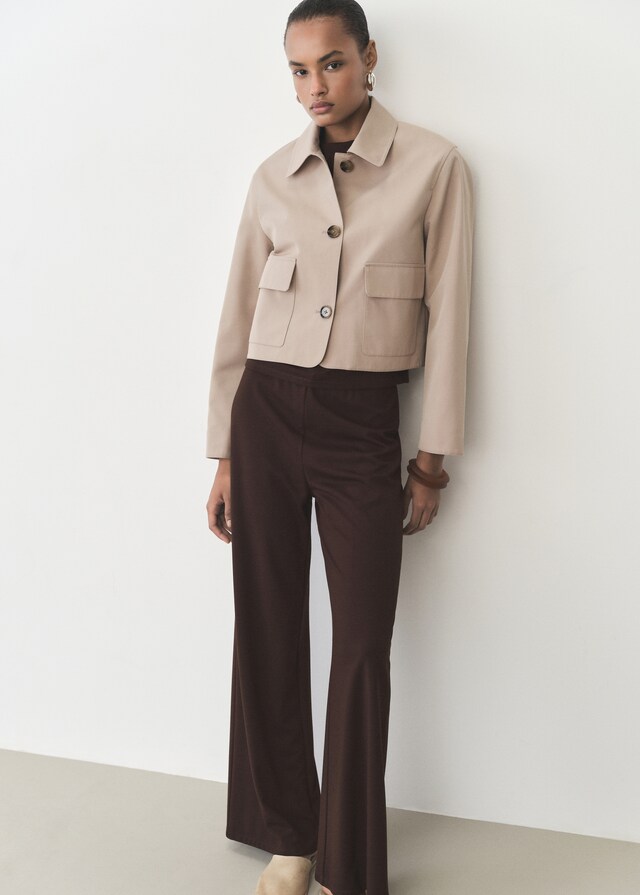Mango Wideleg-Hose mit Stretchbund Letzter Tag