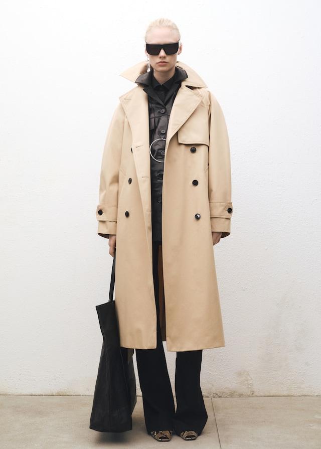 Mango Langer Oversized-Trenchcoat aus Baumwolle Bis zu 50% Rabatt