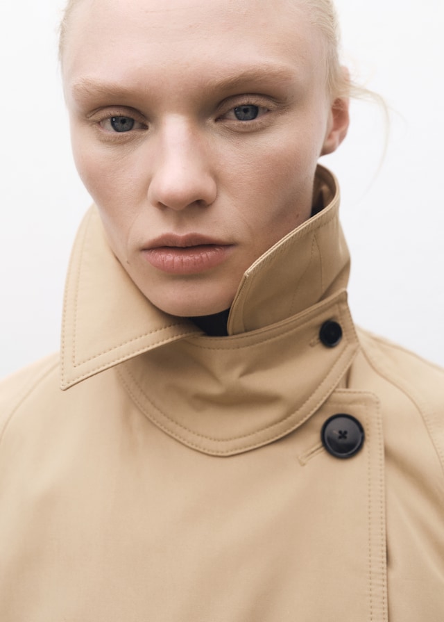 Mango Langer Oversized-Trenchcoat aus Baumwolle Bis zu 50% Rabatt