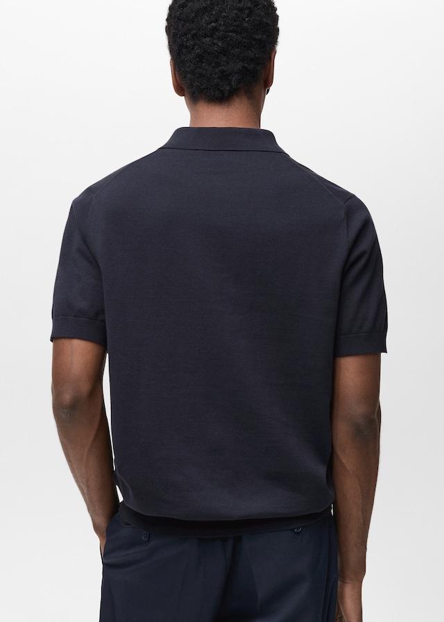 Mango Feinstrick-Poloshirt aus 100 % Baumwolle Super Rabatt