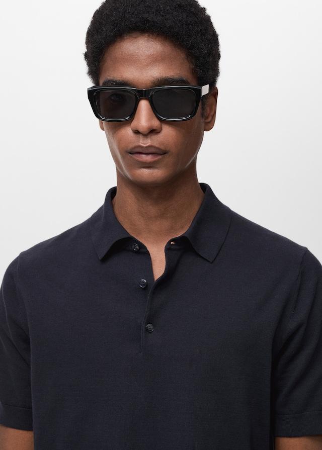 Mango Feinstrick-Poloshirt aus 100 % Baumwolle Super Rabatt