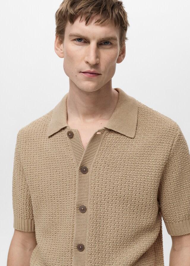 Mango Strickhemd aus Baumwolle Fabrikladen